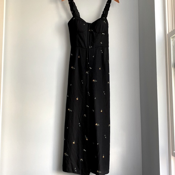 wild fable Pants - Floral romper with ruffle straps and padded top